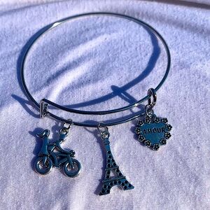 Brand New! Handmade! Adjustable Charm Bangle Bracelet!